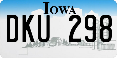 IA license plate DKU298