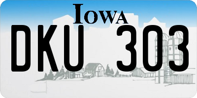 IA license plate DKU303