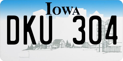 IA license plate DKU304