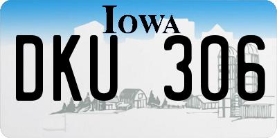 IA license plate DKU306