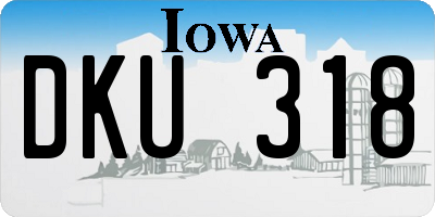 IA license plate DKU318