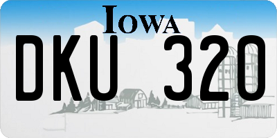 IA license plate DKU320