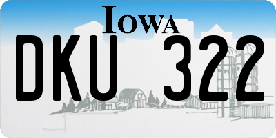 IA license plate DKU322