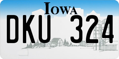 IA license plate DKU324