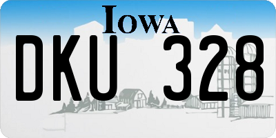 IA license plate DKU328
