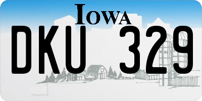 IA license plate DKU329