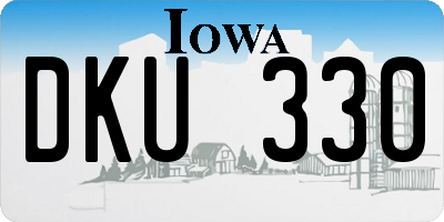 IA license plate DKU330