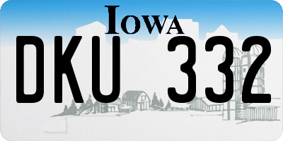 IA license plate DKU332