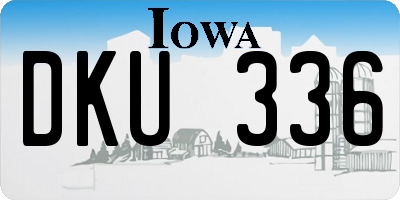 IA license plate DKU336