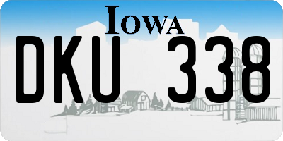 IA license plate DKU338