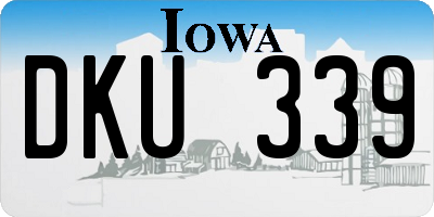 IA license plate DKU339