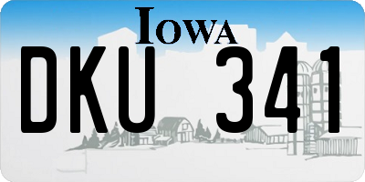 IA license plate DKU341