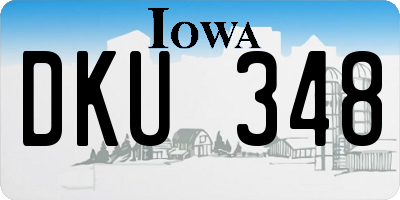 IA license plate DKU348