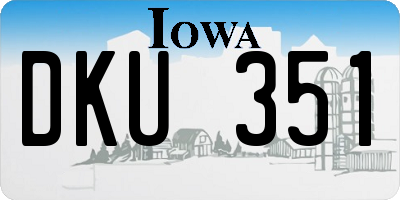 IA license plate DKU351