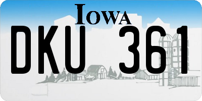 IA license plate DKU361