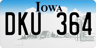 IA license plate DKU364