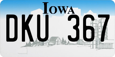 IA license plate DKU367