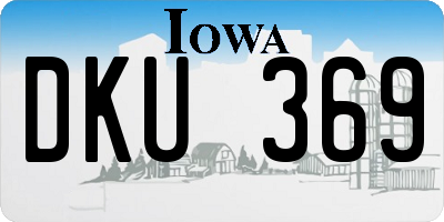 IA license plate DKU369