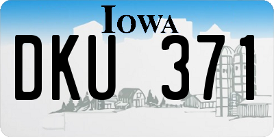 IA license plate DKU371