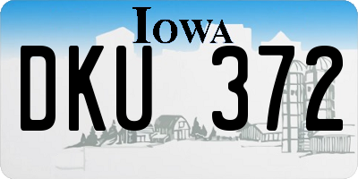 IA license plate DKU372