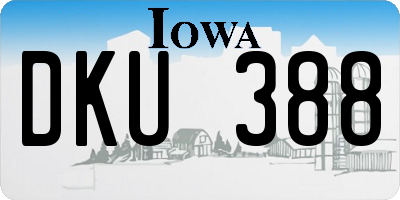 IA license plate DKU388