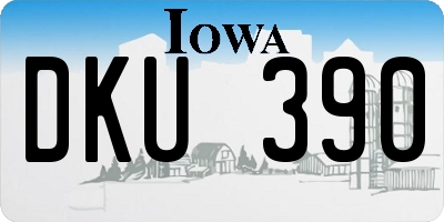 IA license plate DKU390