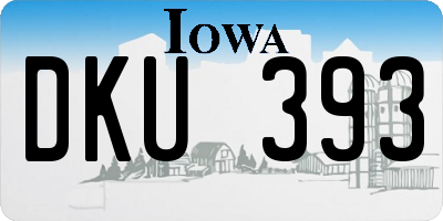 IA license plate DKU393
