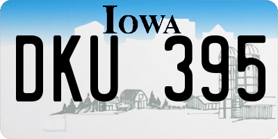 IA license plate DKU395