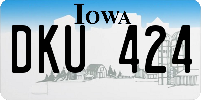 IA license plate DKU424