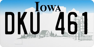 IA license plate DKU461