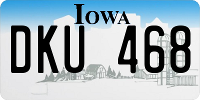 IA license plate DKU468