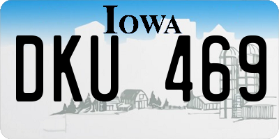 IA license plate DKU469