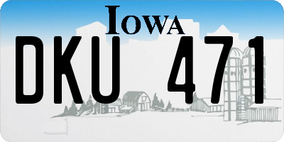 IA license plate DKU471