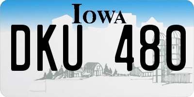IA license plate DKU480