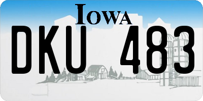IA license plate DKU483