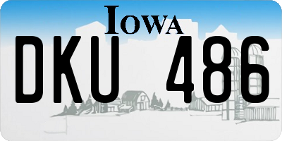 IA license plate DKU486