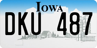 IA license plate DKU487