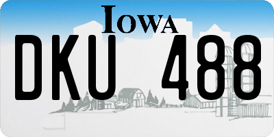 IA license plate DKU488