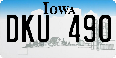 IA license plate DKU490