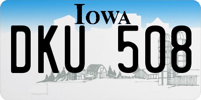 IA license plate DKU508
