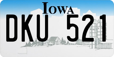 IA license plate DKU521