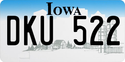 IA license plate DKU522