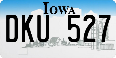 IA license plate DKU527