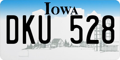 IA license plate DKU528