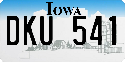 IA license plate DKU541