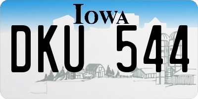 IA license plate DKU544