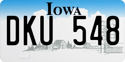 IA license plate DKU548