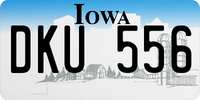 IA license plate DKU556