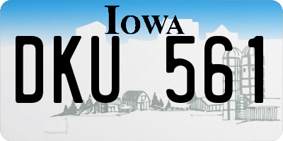 IA license plate DKU561