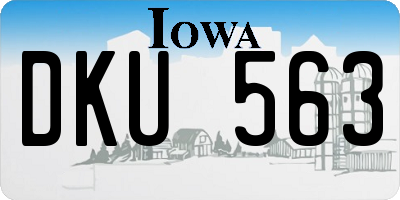 IA license plate DKU563